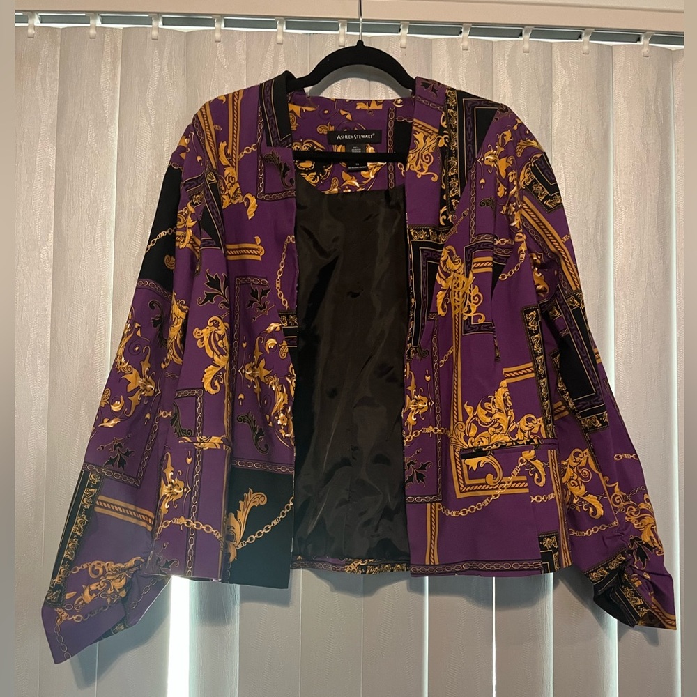 Ashley Stewart Women's Purple & Gold Pants Set